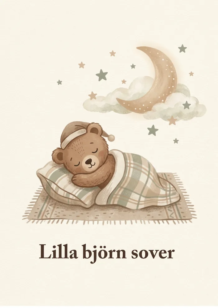 Poster Lilla björn sover