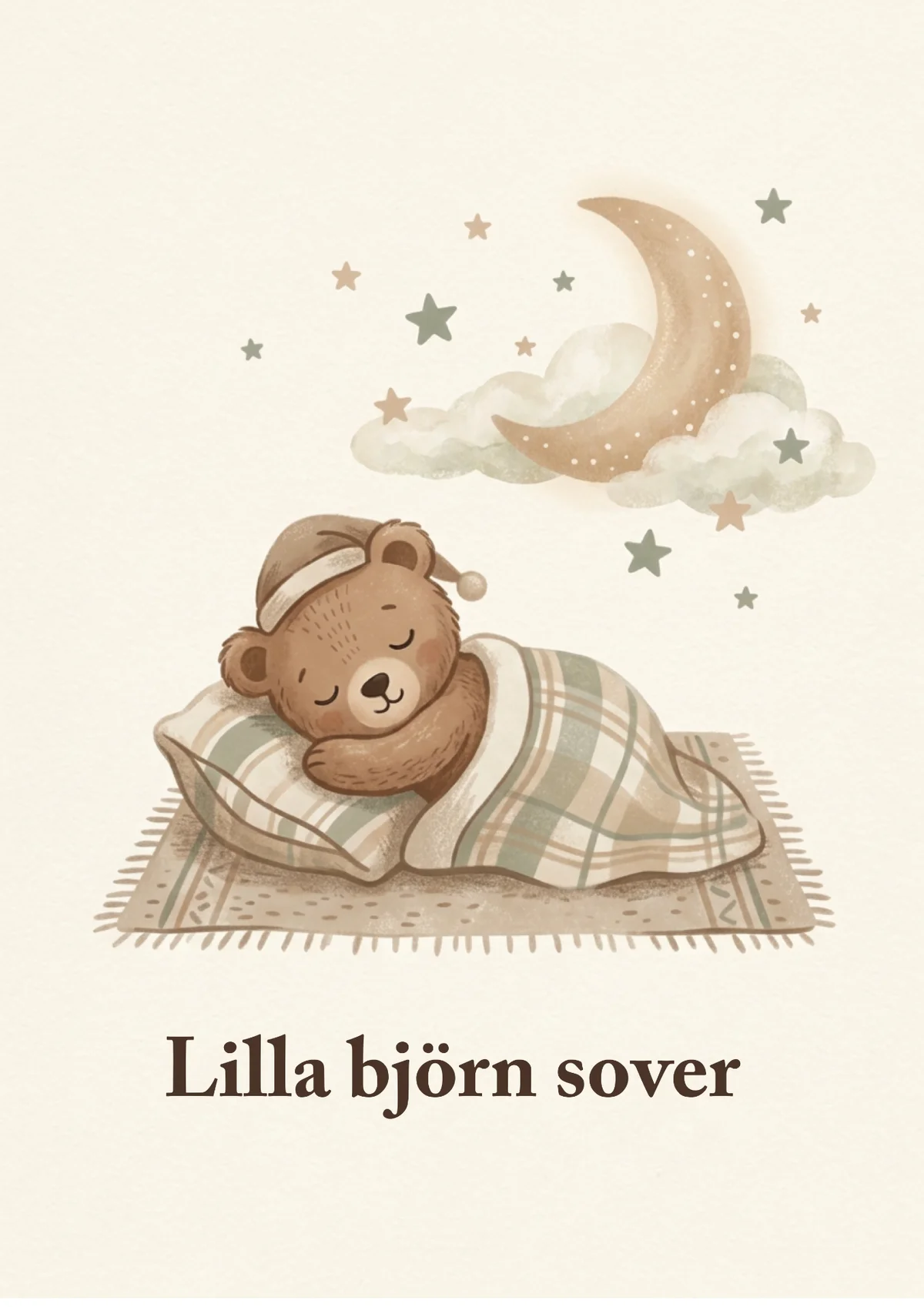 Poster Lilla björn sover (A4)