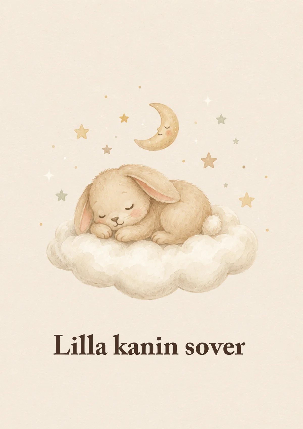 Poster Lilla kanin sover (A4)