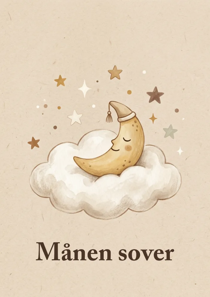 Poster Månen sover