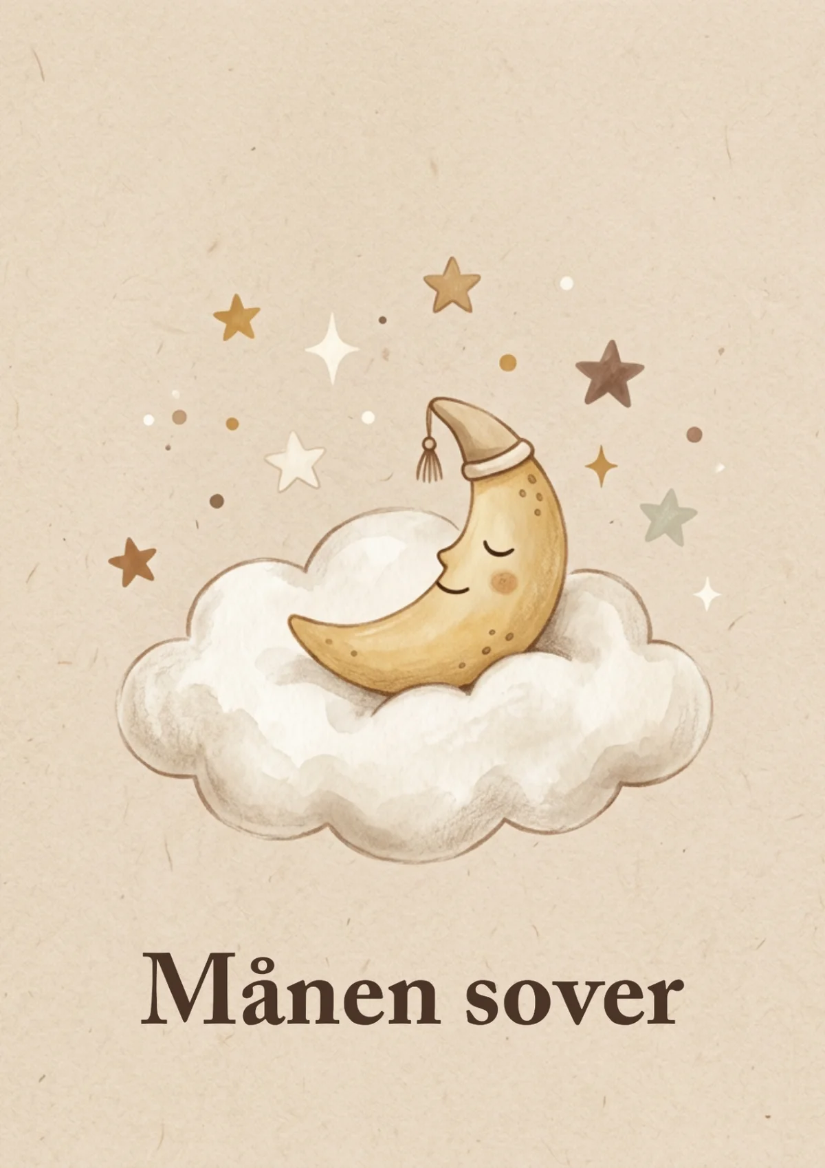 Poster Månen sover (A4)