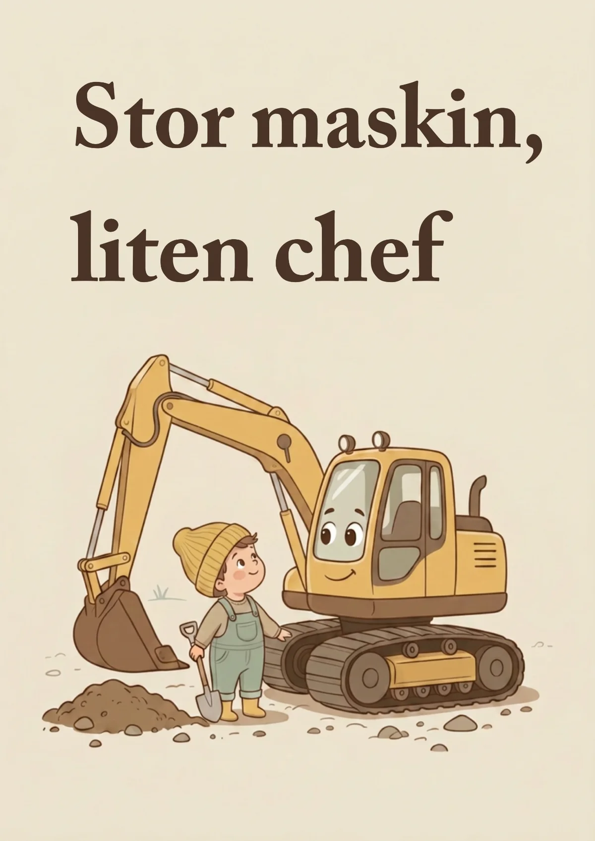 Poster Stor maskin, liten chef (A4)